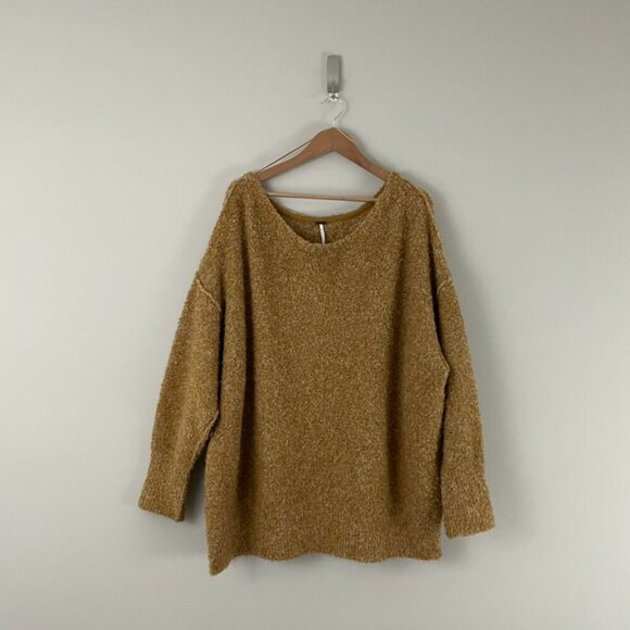 Free People Moira Slouchy Tunic Sweater in Honeycomb Size Medium - Picture 1 of 6